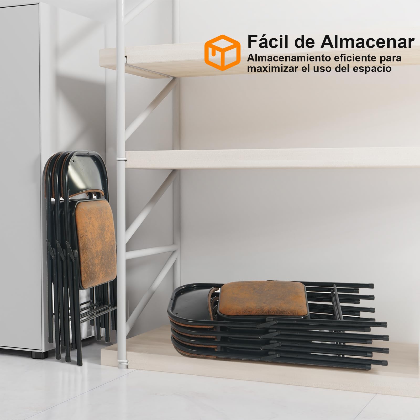 Foto 6 | Silla Plegable Furniturer Fair Marrón 46 X 41 X 78 Cm