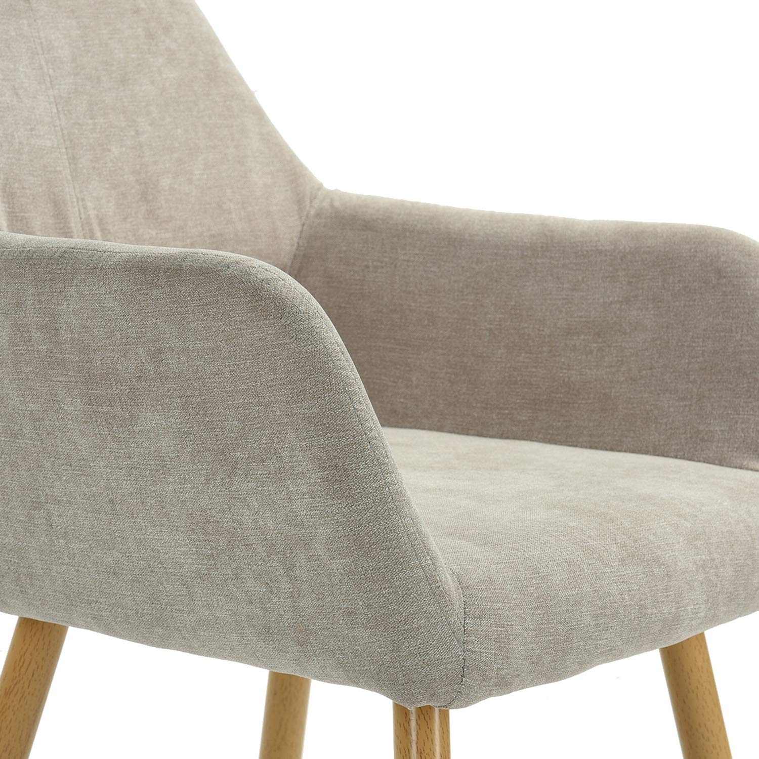 Foto 8 | Silla De Comedor Furniturer Cromwell Beige 56 X 56 X 78 Cm