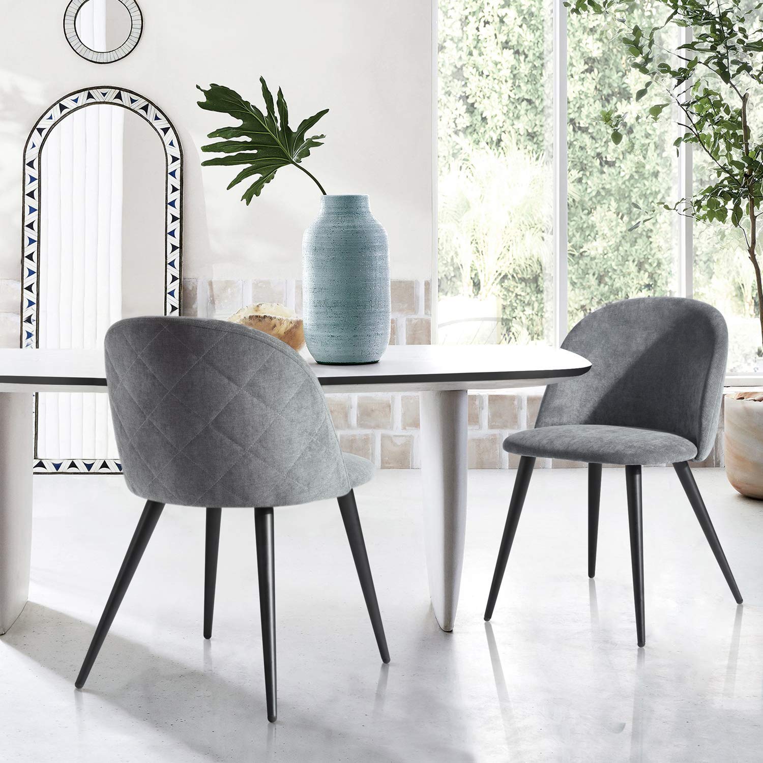 Foto 3 pulgar | Silla De Comedor Furniturer Zomba Gris 48 X 48 X 77 Cm