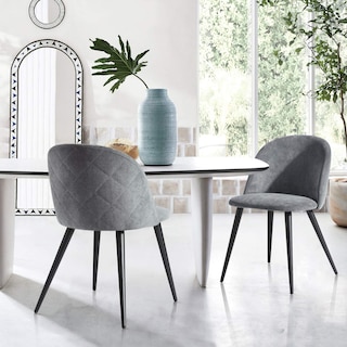 Foto 2 | Silla De Comedor Furniturer Zomba Gris 48 X 48 X 77 Cm