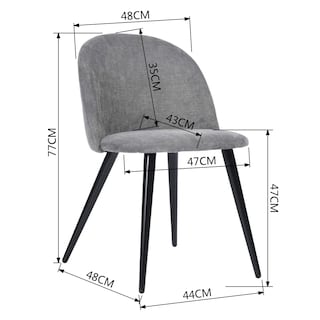 Foto 3 | Silla De Comedor Furniturer Zomba Gris 48 X 48 X 77 Cm