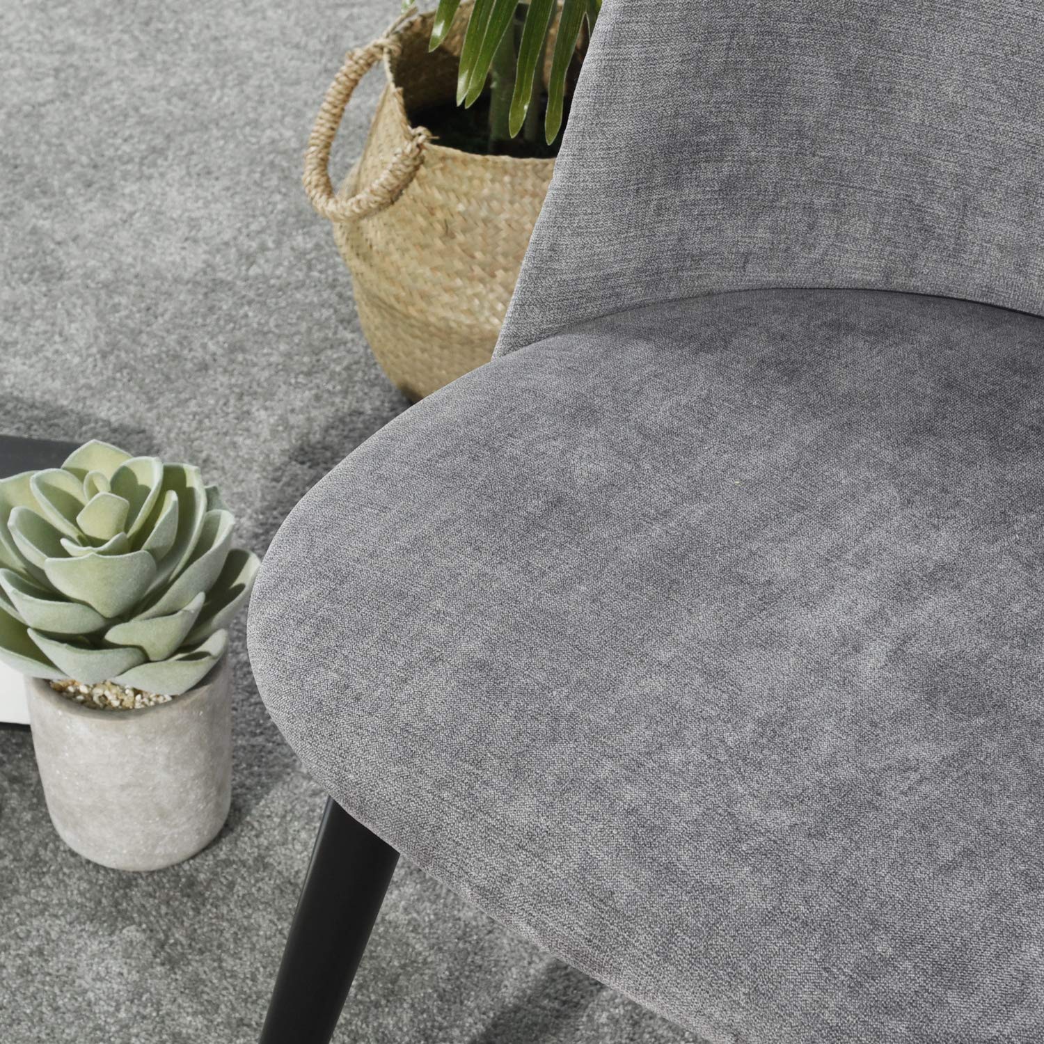 Foto 5 | Silla De Comedor Furniturer Zomba Gris 48 X 48 X 77 Cm