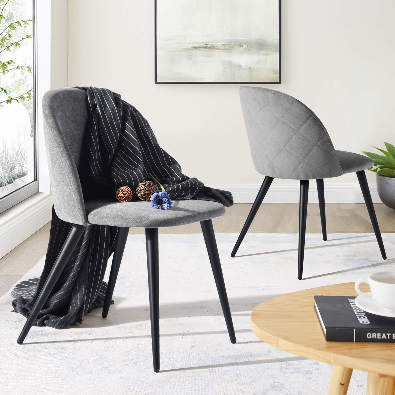 Foto 9 pulgar | Silla De Comedor Furniturer Zomba Gris 48 X 48 X 77 Cm