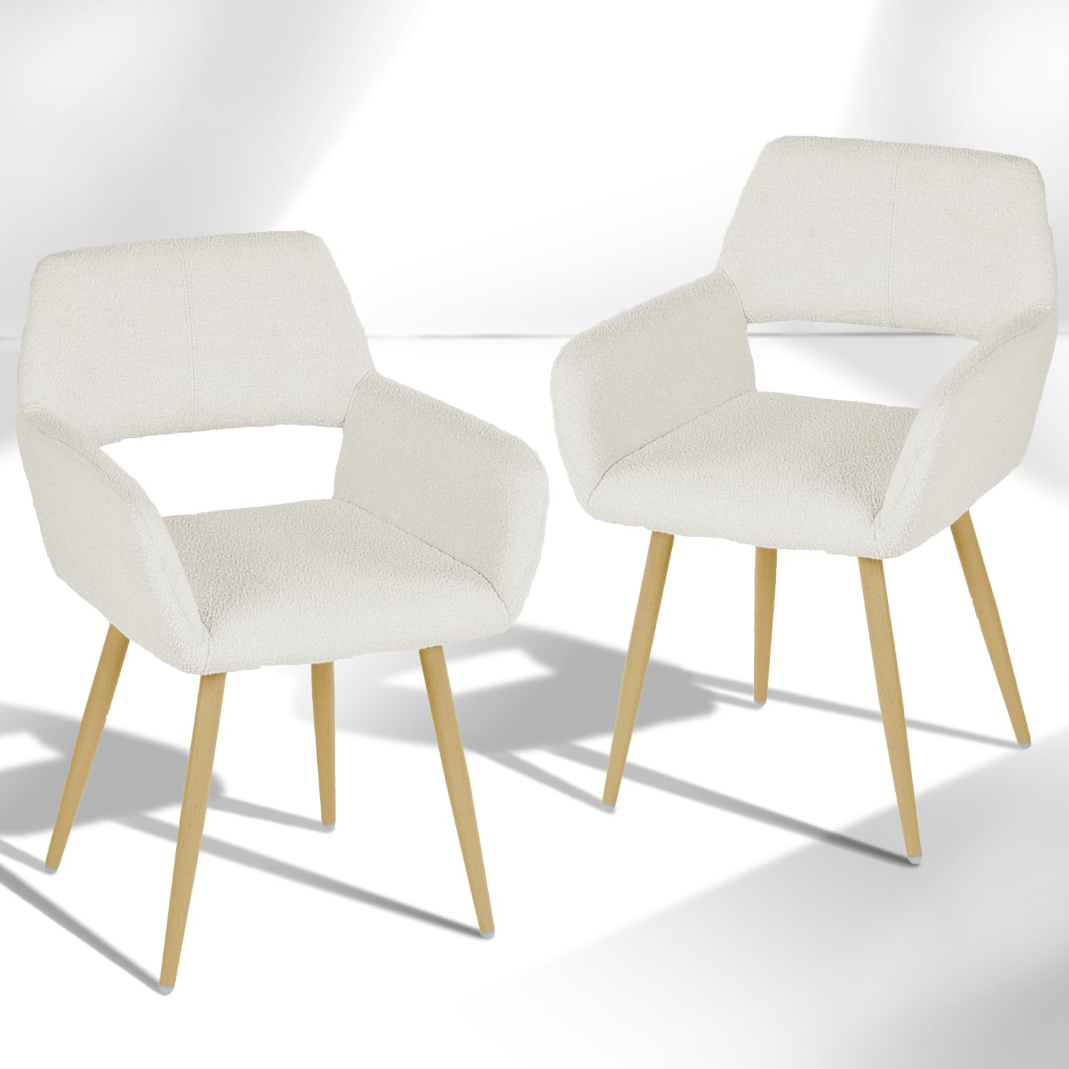 Foto 2 pulgar | Silla FurnitureR Cromwell Beige 2 Piezas