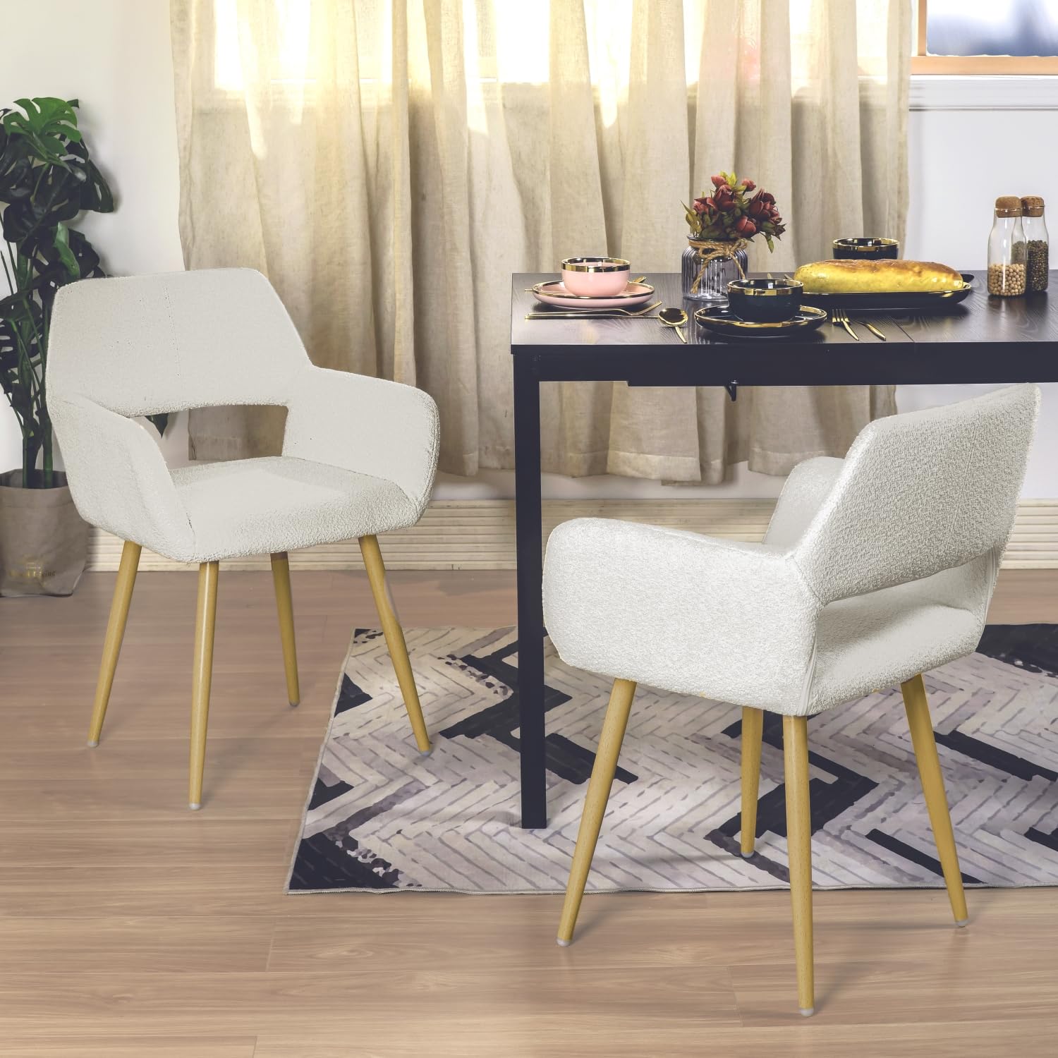 Foto 3 pulgar | Silla FurnitureR Cromwell Beige 2 Piezas