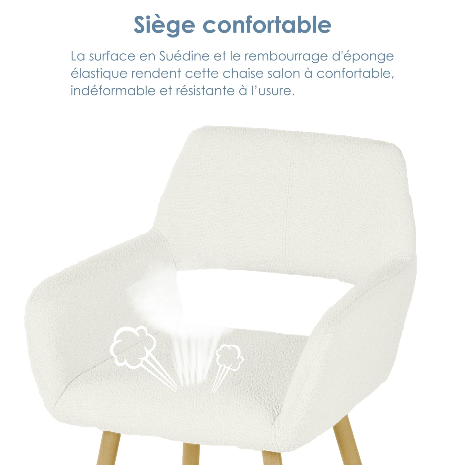 Foto 7 pulgar | Silla FurnitureR Cromwell Beige 2 Piezas