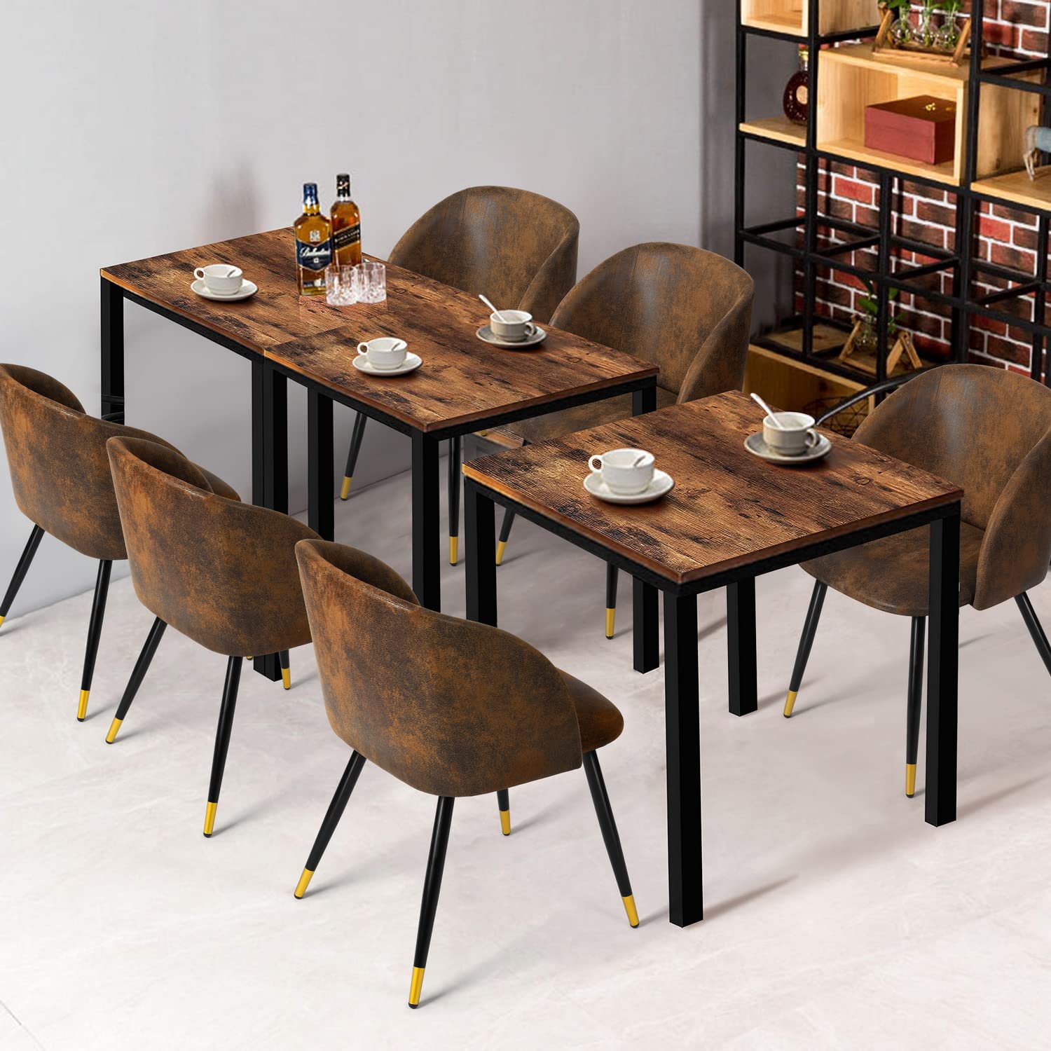 Foto 3 pulgar | Silla De Comedor Furniturer Ynez Marrón 48 X 54 X 81 Cm