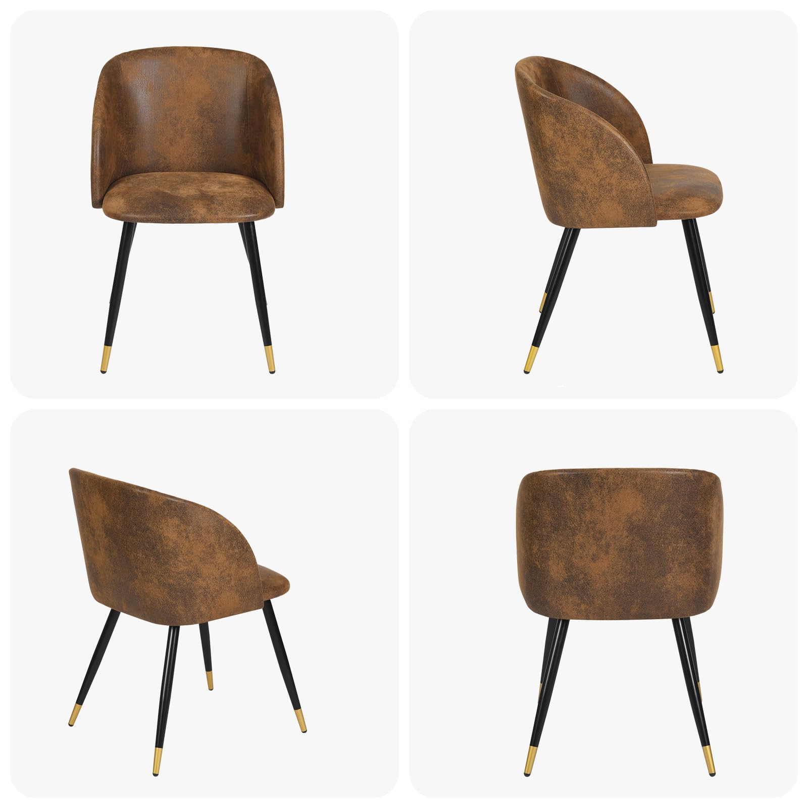 Foto 7 pulgar | Silla De Comedor Furniturer Ynez Marrón 48 X 54 X 81 Cm
