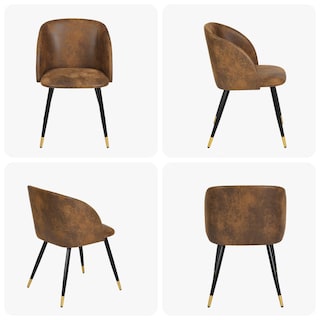 Foto 6 | Silla De Comedor Furniturer Ynez Marrón 48 X 54 X 81 Cm