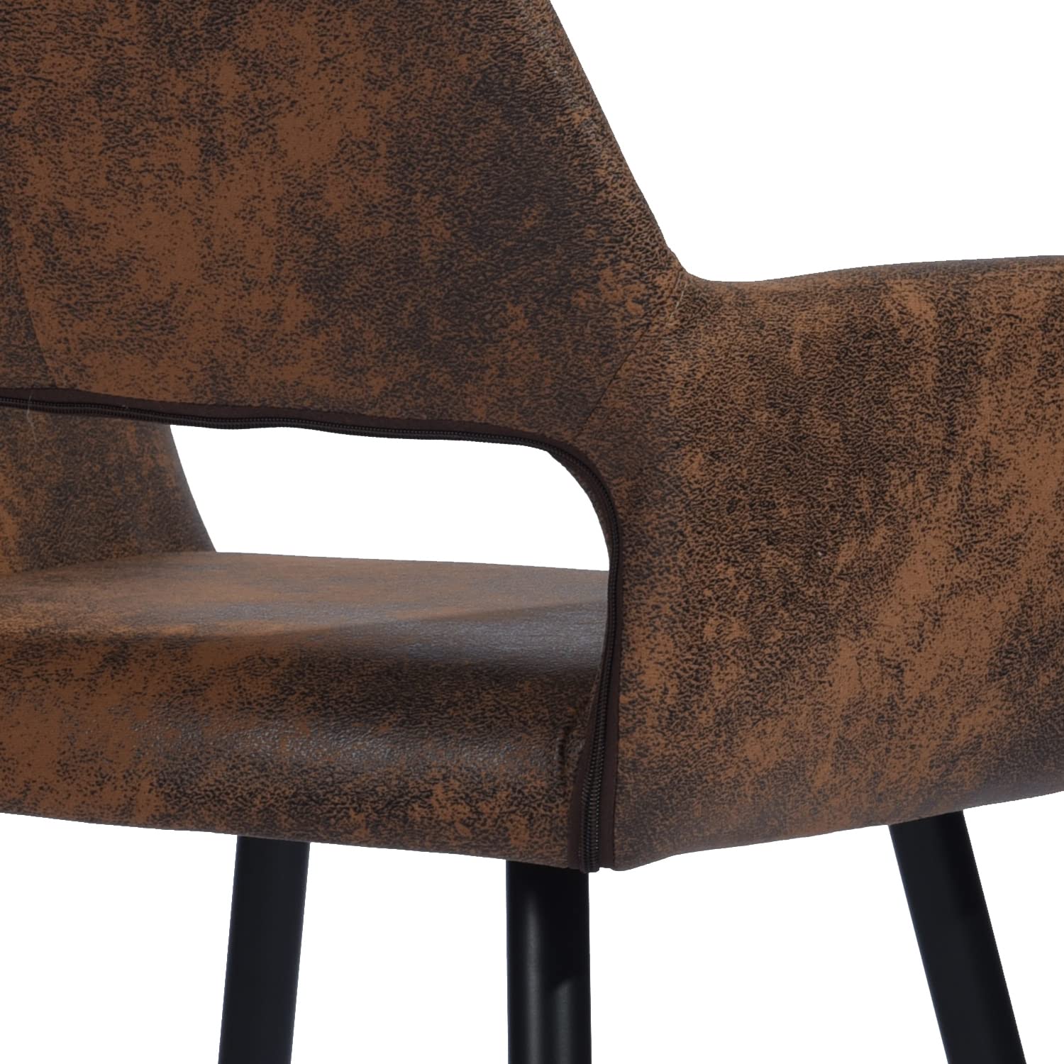 Foto 6 pulgar | Silla De Comedor Furniturer Cromwell Marrón 56 X 43 X 78 Cm