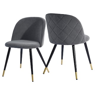 Foto 1 | Silla De Comedor Furniturer Zomba Gris 48 X 45.5 X 78 Cm