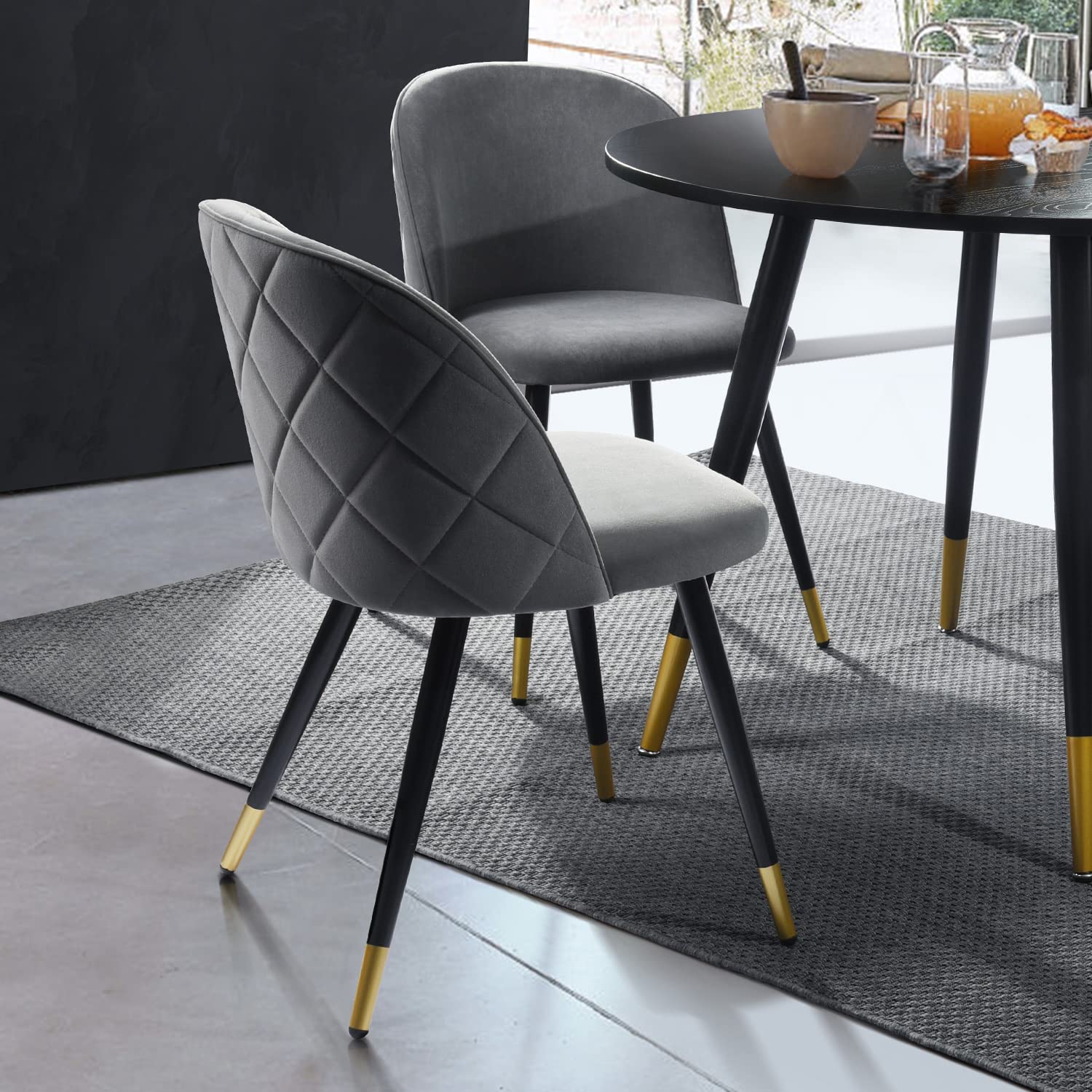 Foto 8 pulgar | Silla De Comedor Furniturer Zomba Gris 48 X 45.5 X 78 Cm