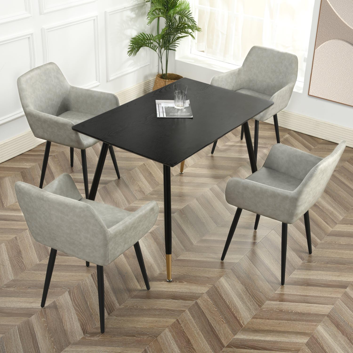 Foto 5 pulgar | Sillas Furniturer Gris 2 Piezas