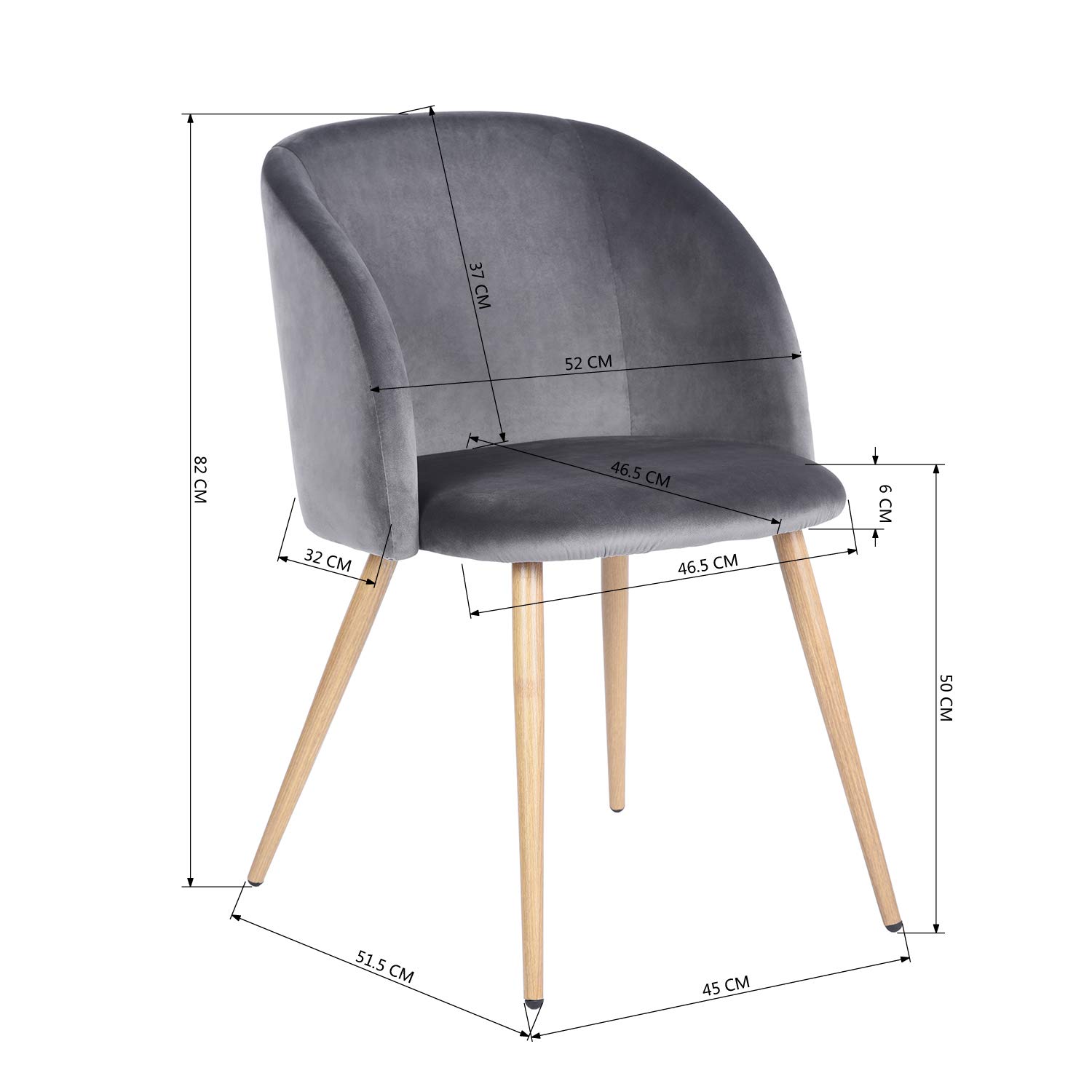 Foto 3 | Sillas Furniturer Gris 2 Piezas