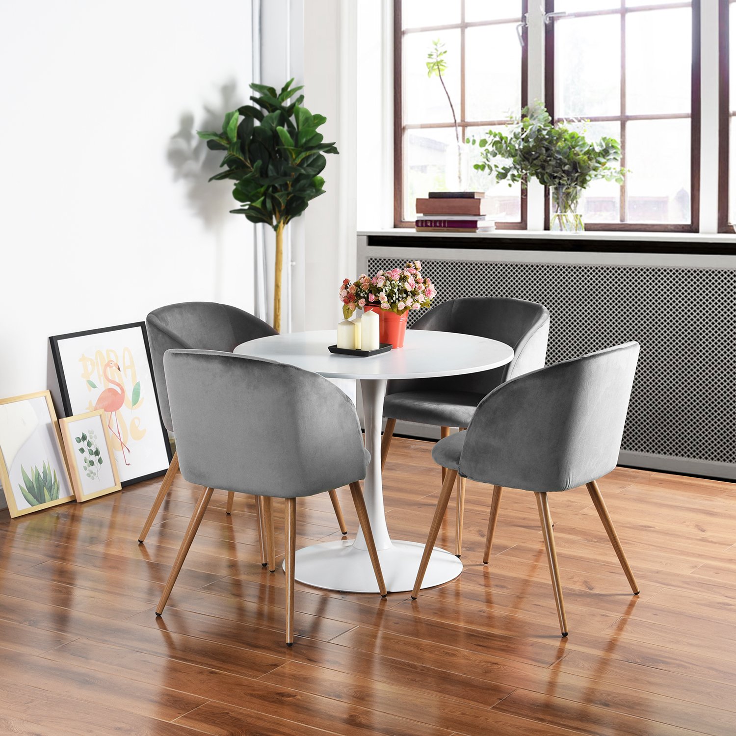 Foto 7 pulgar | Sillas Furniturer Gris 2 Piezas