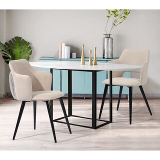 Foto 3 | Juego De 2 Sillas Comedor Con Respaldo Moderna Lux Beige