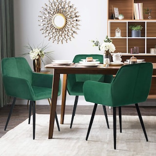 Foto 2 | Set De 2 Sillas De Comedor Furniturer Lyanco Verde 55 X 44.5 X 76.5 Cm