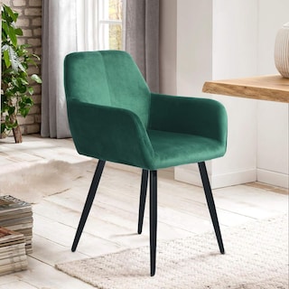 Foto 4 | Set De 2 Sillas De Comedor Furniturer Lyanco Verde 55 X 44.5 X 76.5 Cm