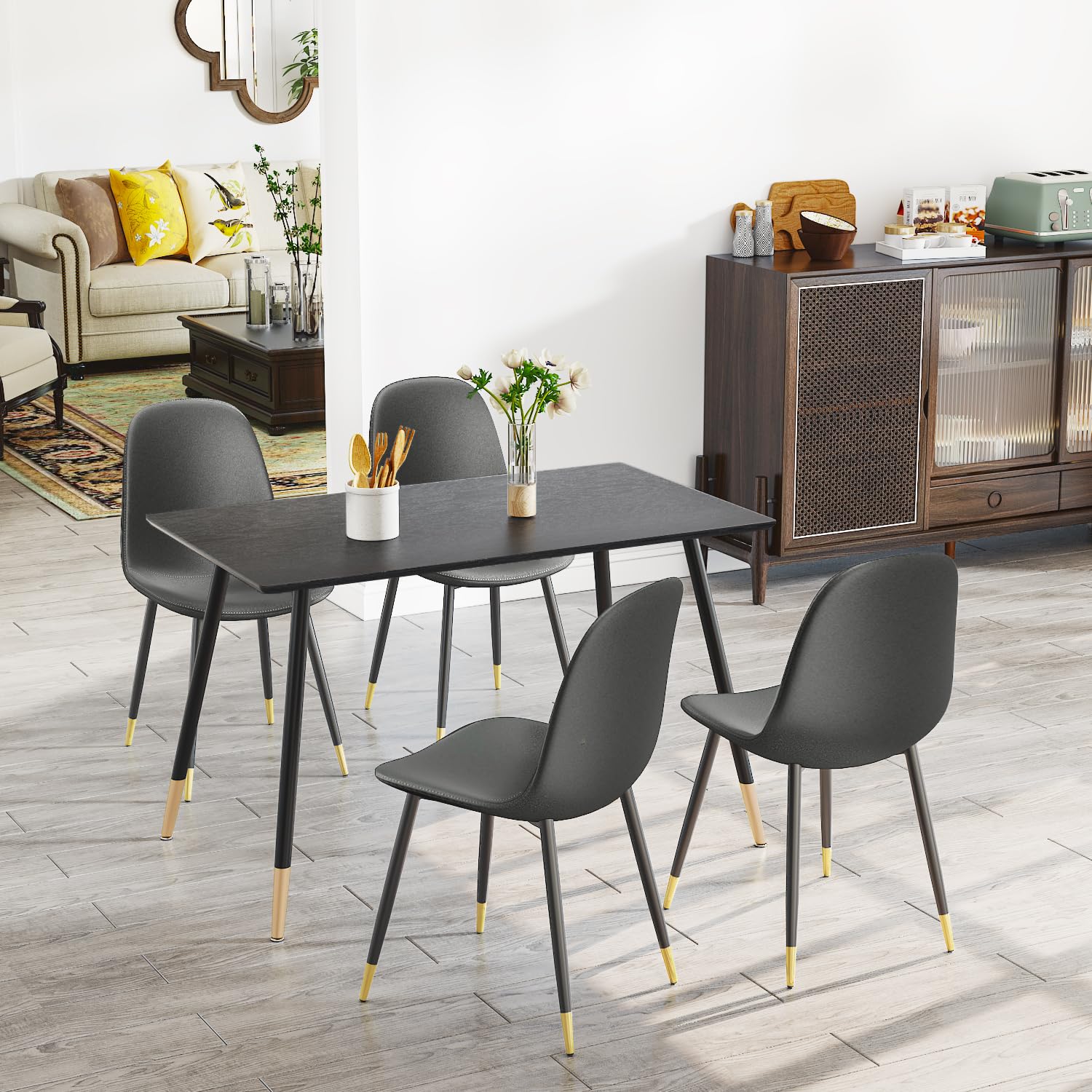 Foto 5 | Juego de 4 Sillas de Comedor Furniturer Charlton Gris