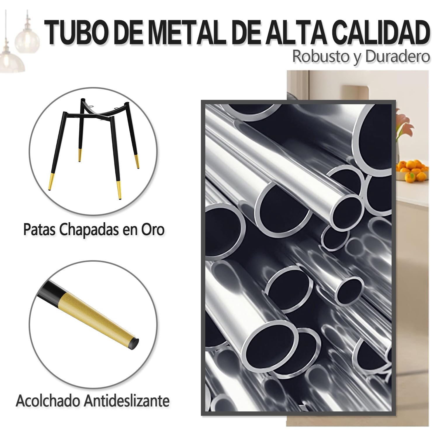 Foto 7 | Juego de 4 Sillas de Comedor Furniturer Charlton Gris
