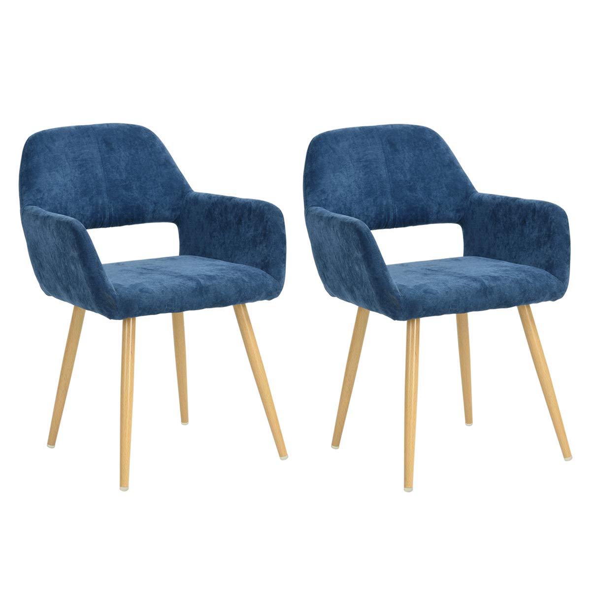 Foto 2 pulgar | Juego de 2 Sillas Furniturer Cromwell Azul