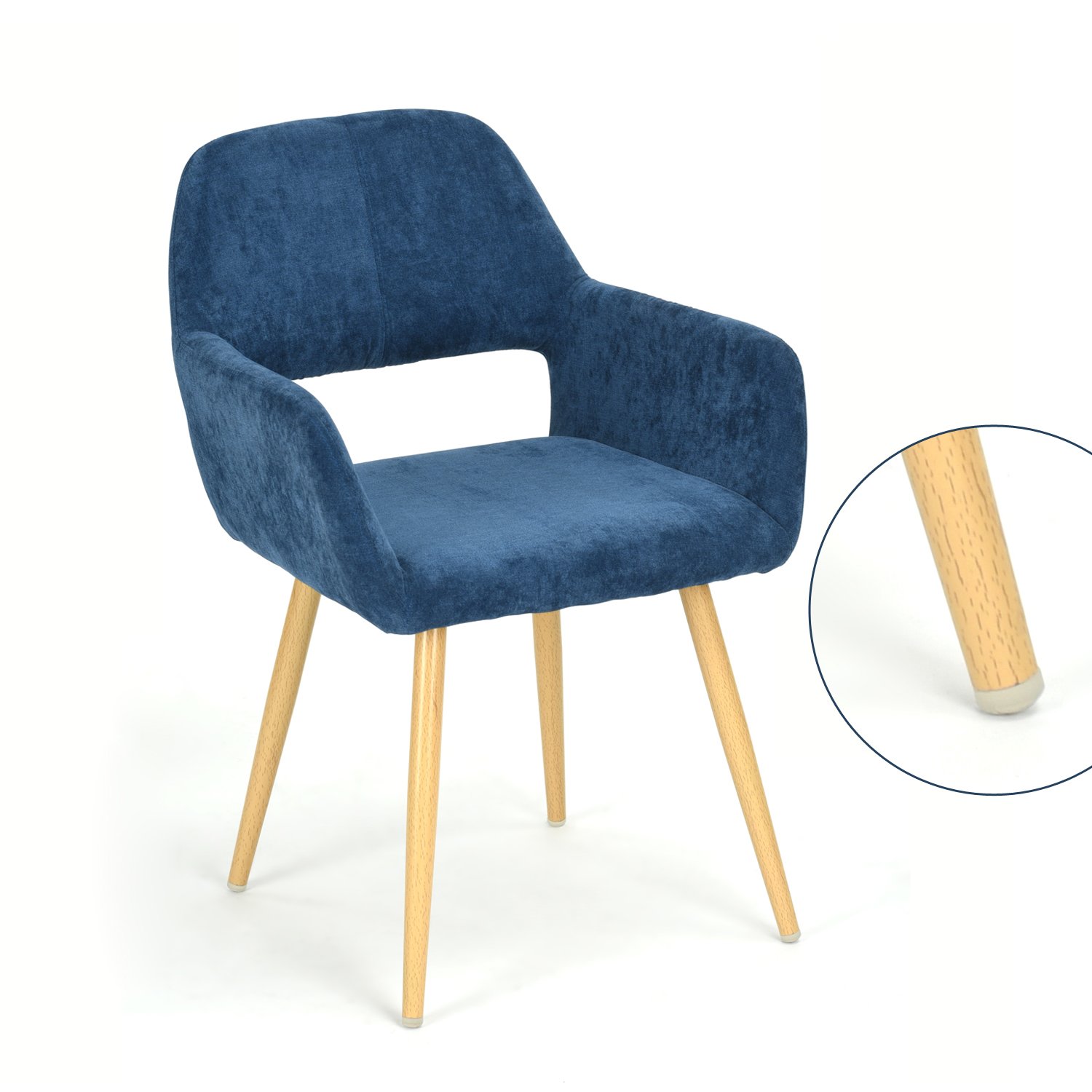Foto 9 pulgar | Juego de 2 Sillas Furniturer Cromwell Azul