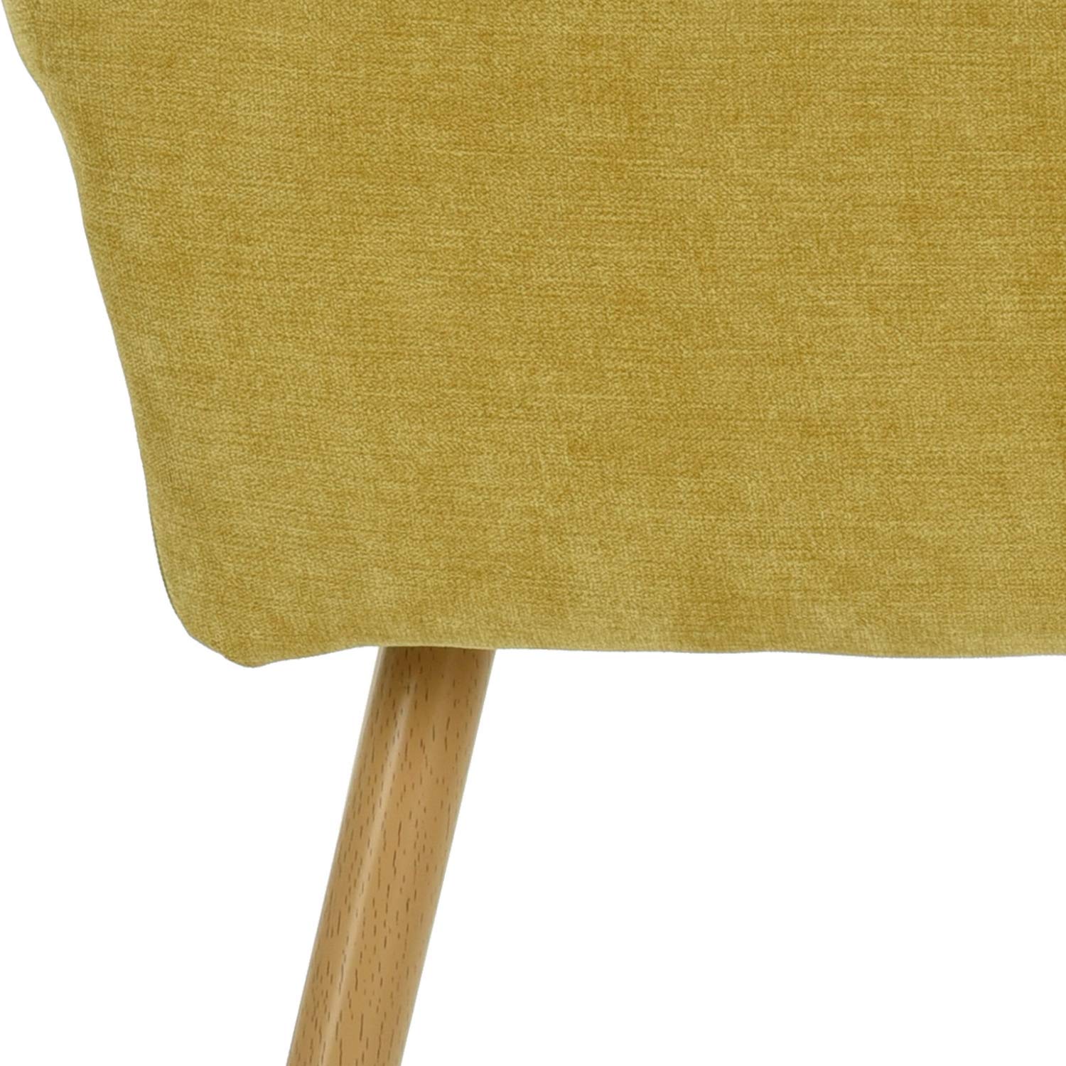 Foto 4 pulgar | Juego De 2 Sillas De Comedor Furniturer Cromwell Amarillo 56 X 56 X 78 Cm