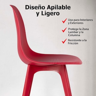 Foto 2 | Magma Life Sillas Altair Para Comedor | Juego De 4 Con Diseño Moderno Y Colores Vibrantes Resistentes Y Elegantes
