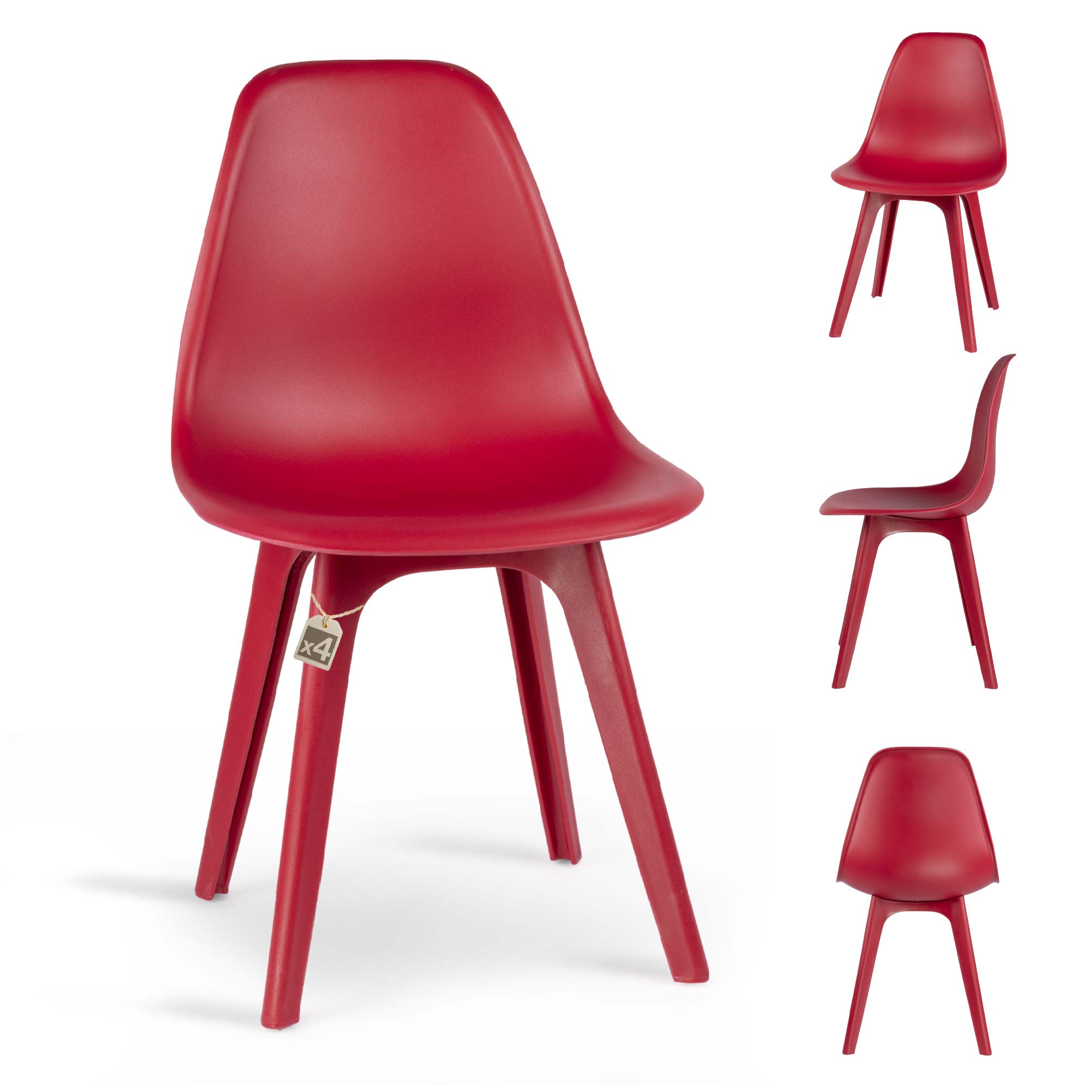 Foto 8 pulgar | Magma Life Sillas Altair Para Comedor | Juego De 4 Con Diseño Moderno Y Colores Vibrantes  Resistentes Y Elegantes