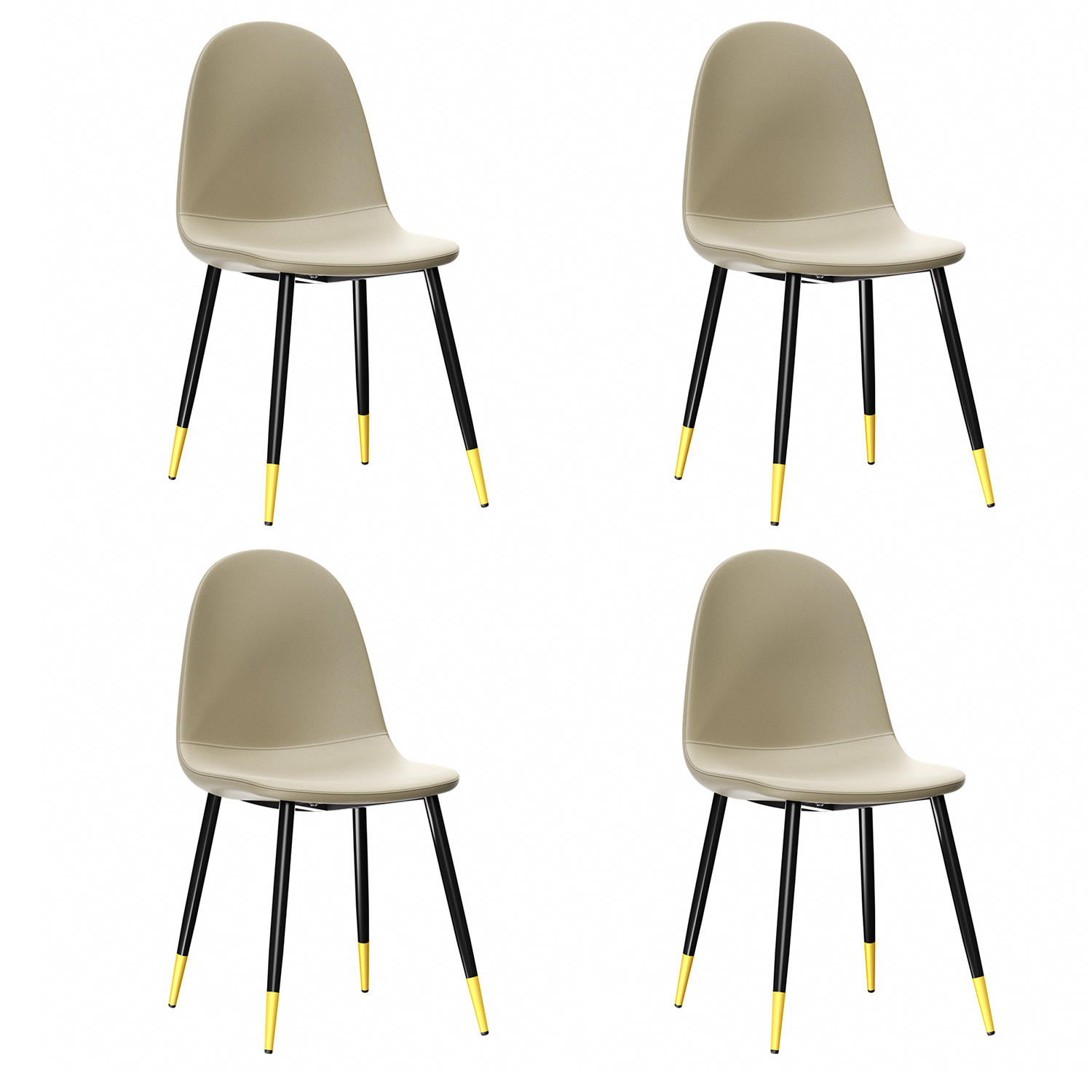 Foto 2 pulgar | Juego De 4 Sillas De Comedor Furniturer Charlton Beige 44 X 41.5 X 88 Cm