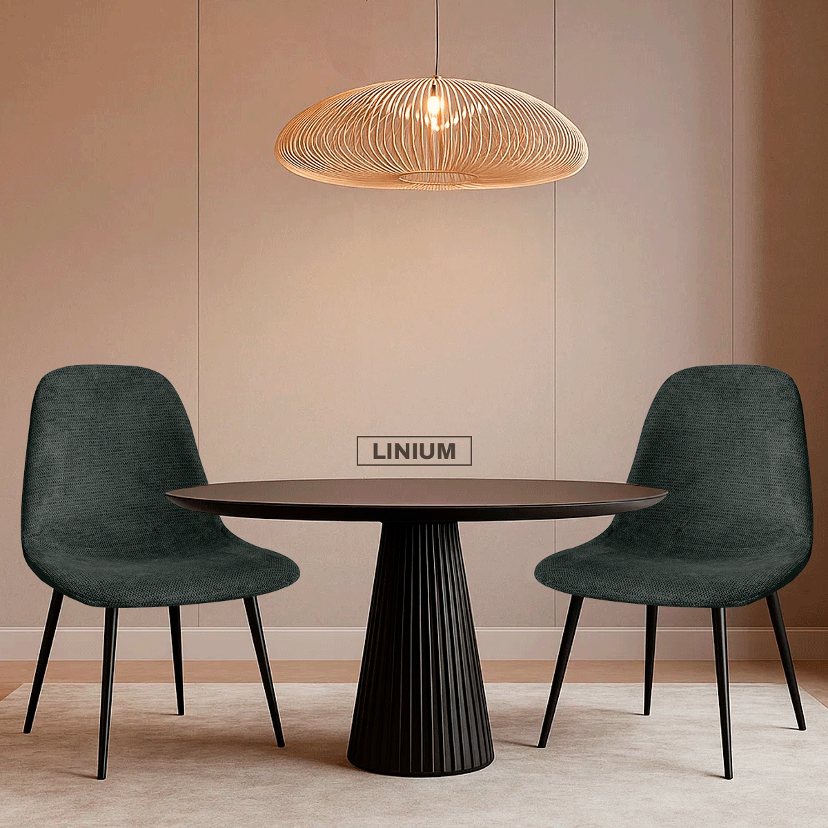 Foto 4 pulgar | Silla Comedor Linium Tela Acolchonada Elegante Premium Color Gris