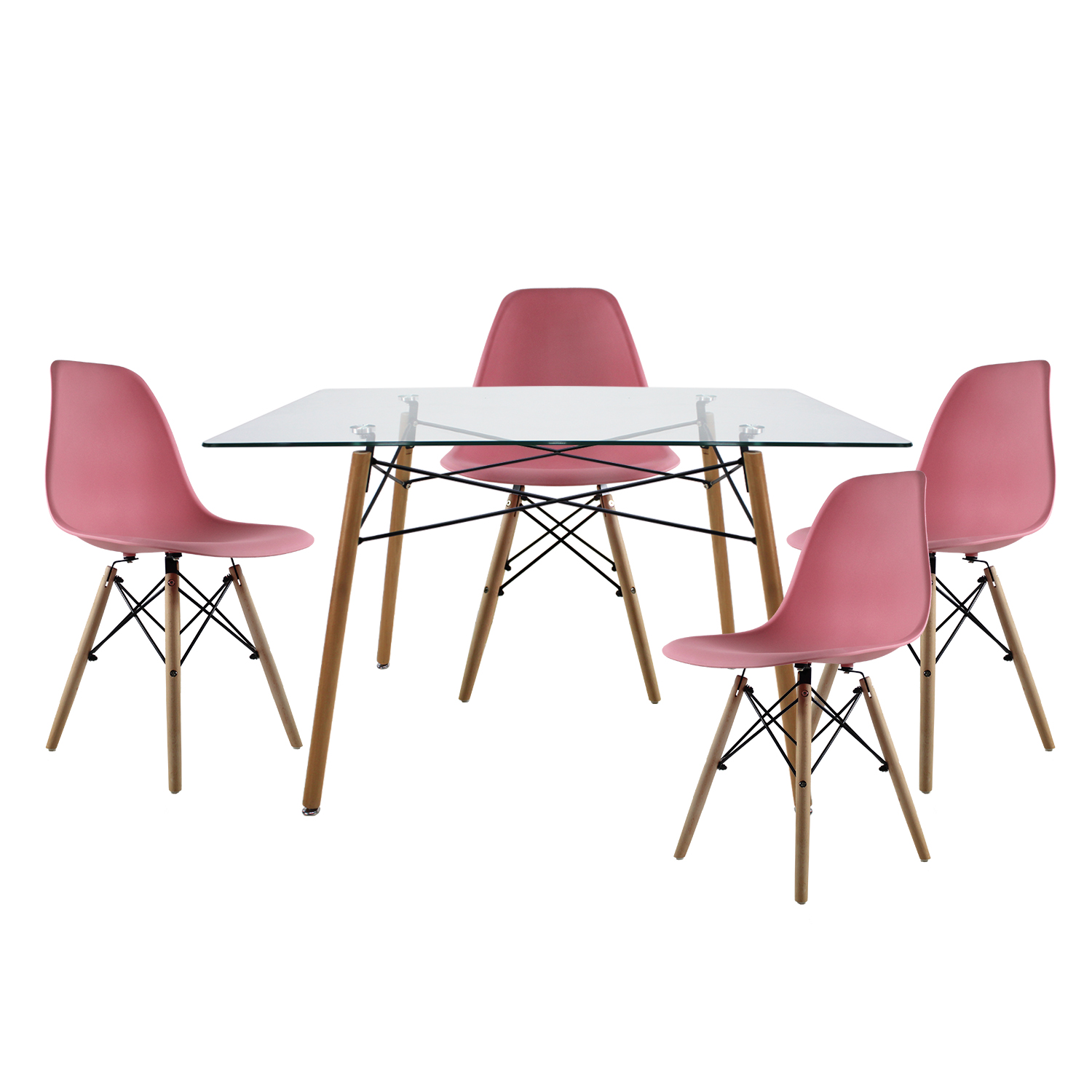 Comedor Mundi In Rosa con 4 Sillas