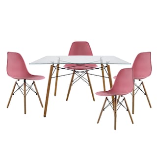 Foto 1 | Comedor Mundi In Rosa con 4 Sillas