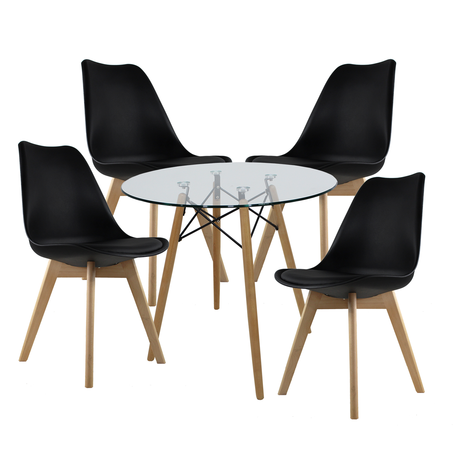 Foto 2 pulgar | Comedor Mundo In T8 Frankfurt color Negro para 4 Personas