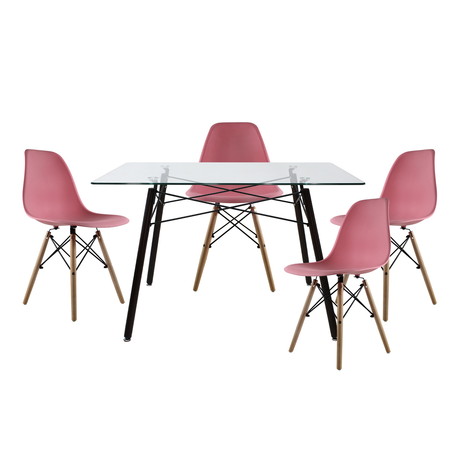 Comedor Mundo Inf T5n Oslo color Rosa para 4 Personas