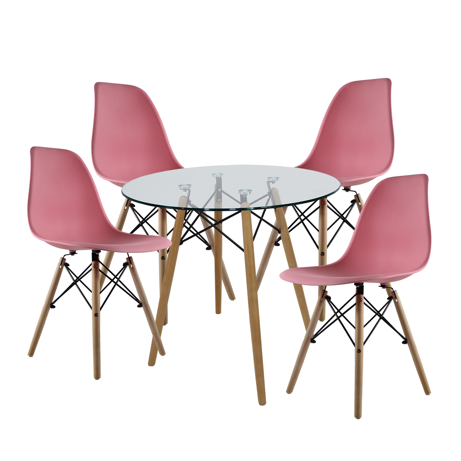 Foto 2 pulgar | Comedor Mundo Inf T8 Oslo color Rosa para 4 Personas