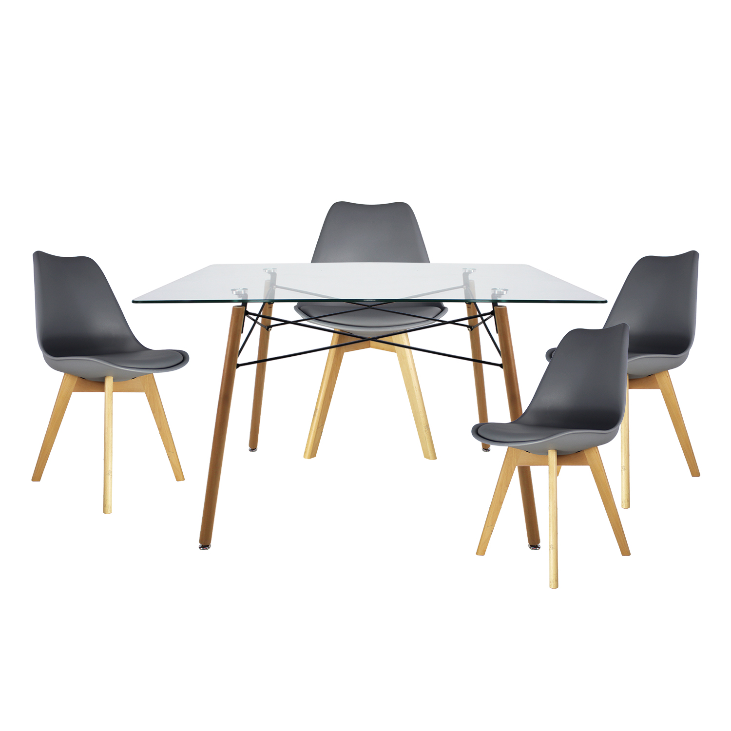 Comedor Mundo Inf T5 Frankfurt color Gris para 4 Personas