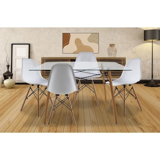 Foto 2 | Comedor Mundi In Blanco con 4 Sillas