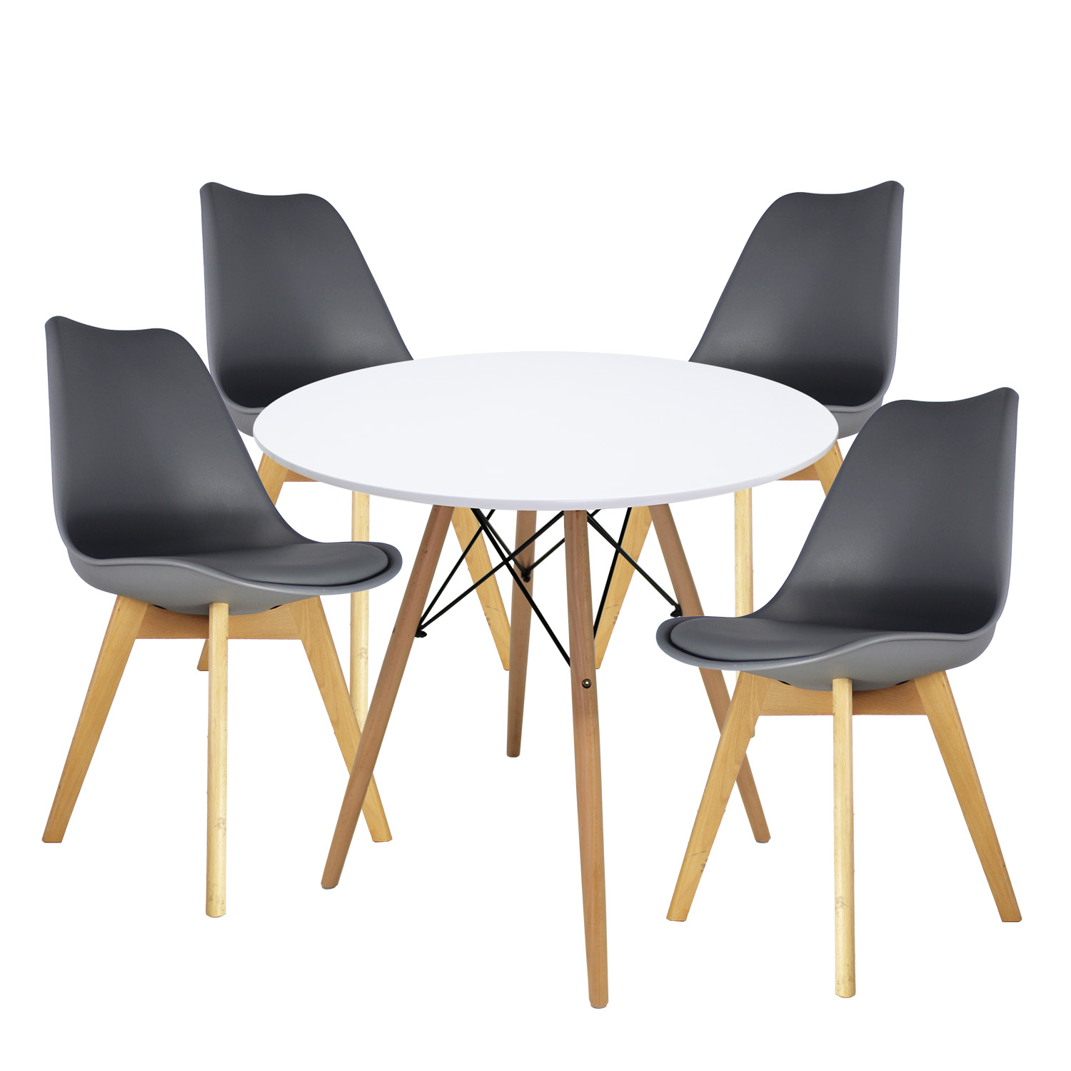Foto 2 pulgar | Comedor Circular Frankfurt Mundo In Melamina 4 Personas Multicolor