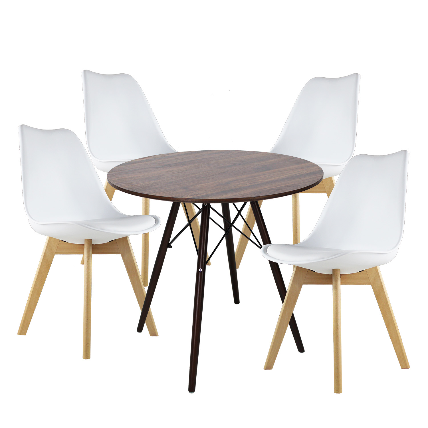 Foto 2 pulgar | Comedor Circular Frankfurt Mundo In Melamina 4 Personas Multicolor