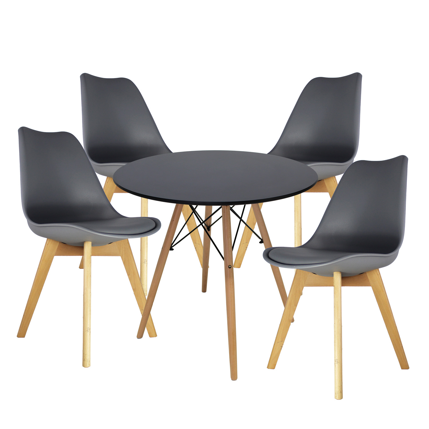 Comedor Circular Frankfurt Mundo In Melamina 4 Personas Multicolor