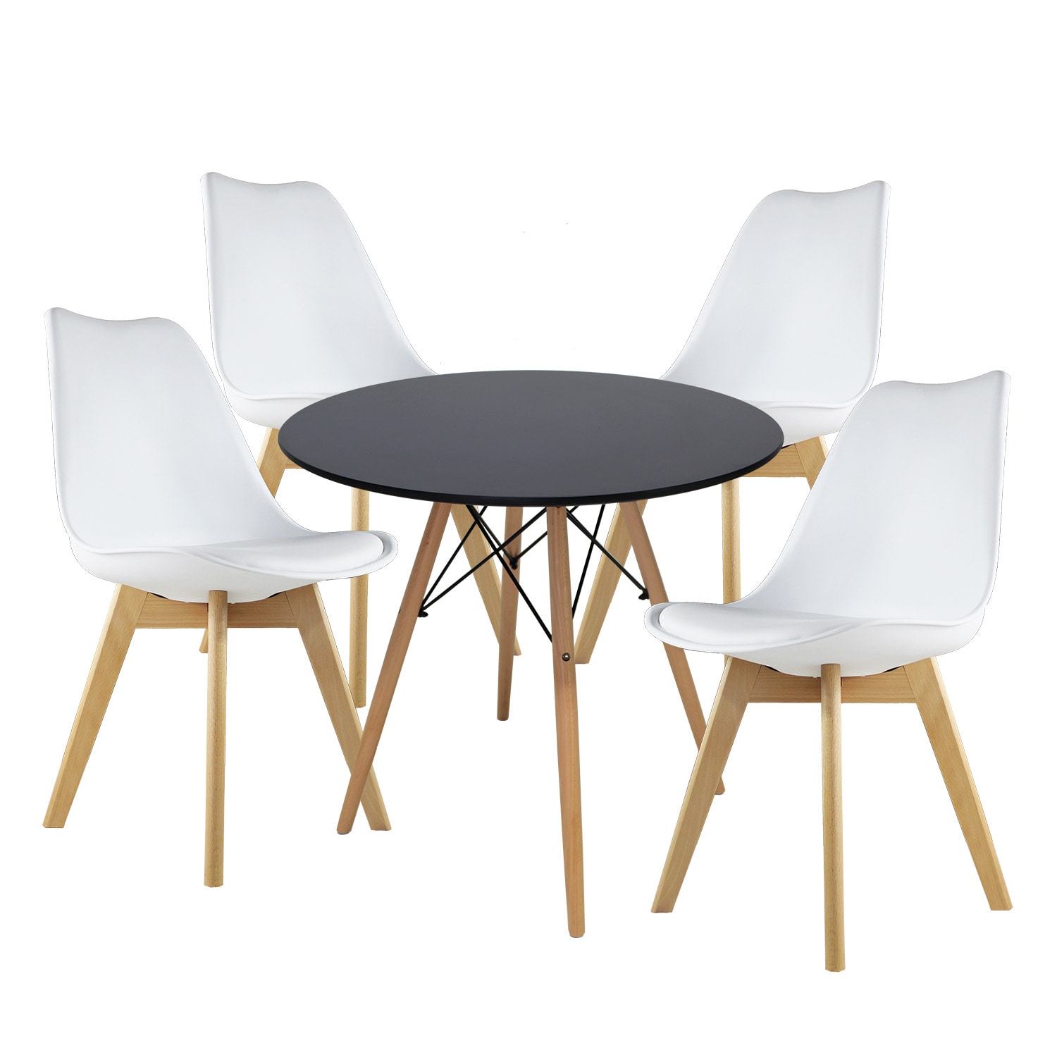 Comedor Circular Frankfurt Mundo In Melamina 4 Personas Multicolor $4,999