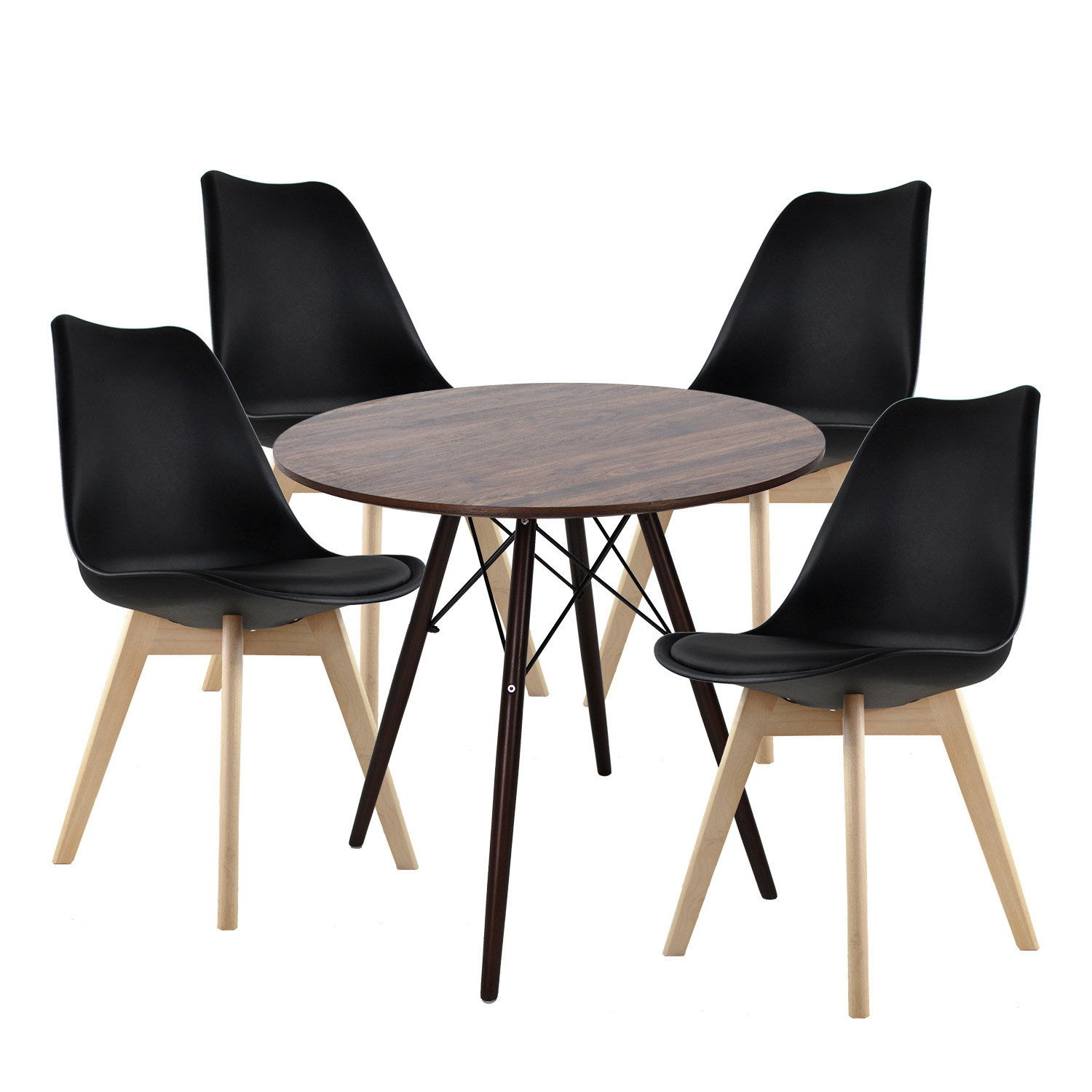 Foto 2 pulgar | Comedor Circular Frankfurt Mundo In Melamina 4 Personas Multicolor