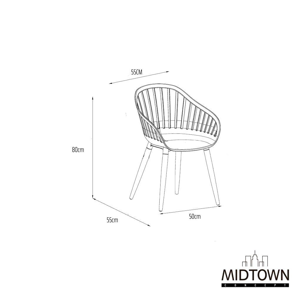 Foto 4 pulgar | Set de Comedor de Jardín Midtown Concept Orlando Cannes 5 Piezas