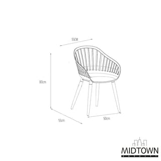 Foto 3 | Set de Comedor de Jardín Midtown Concept Orlando Cannes 5 Piezas