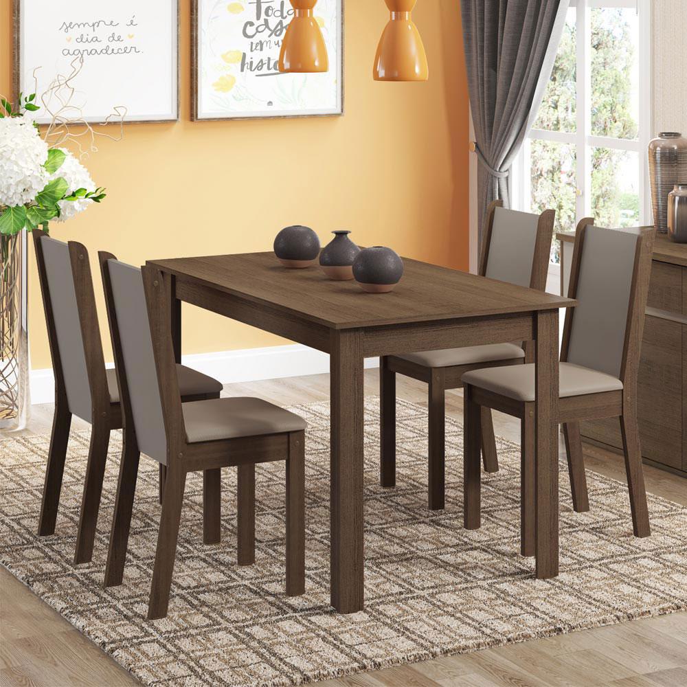 Foto 3 pulgar | Comedor Madesa Bea con 4 Sillas Cafés
