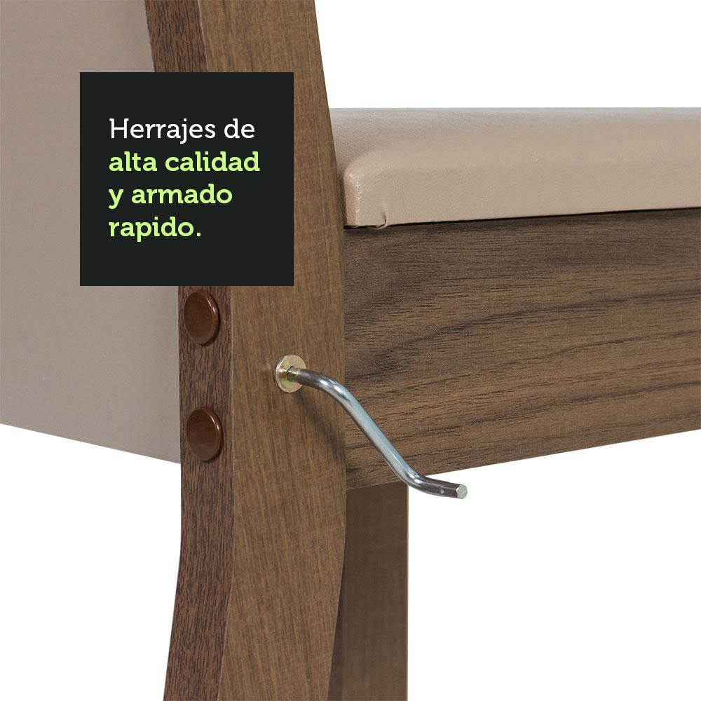 Foto 7 pulgar | Comedor Madesa Bea con 4 Sillas Cafés