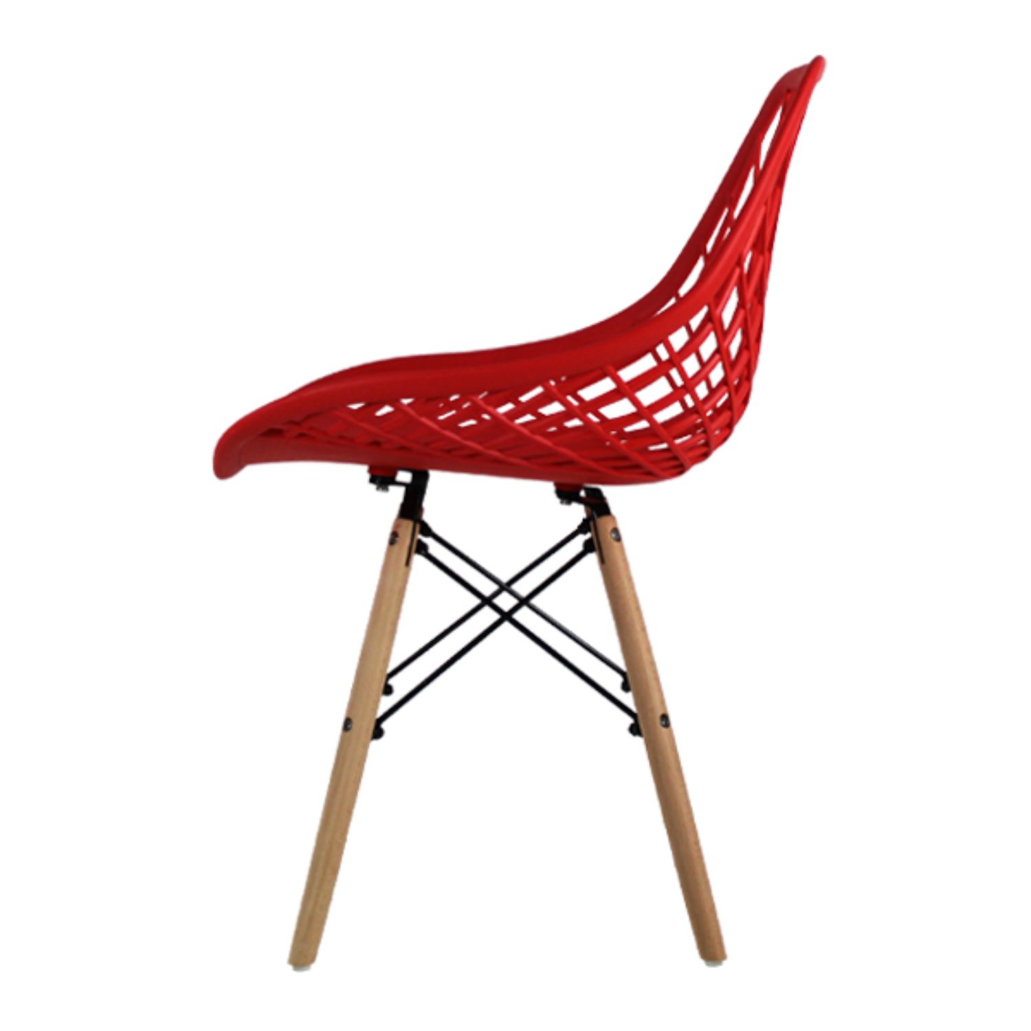 Foto 4 pulgar | Comedor Rectangular T5 Vento Mundo In Cristal 4 Personas Color Rojo