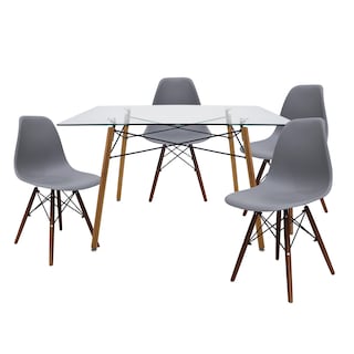 Foto 2 | Comedor Mundo T5 Eco Nogal Gris con 4 Sillas