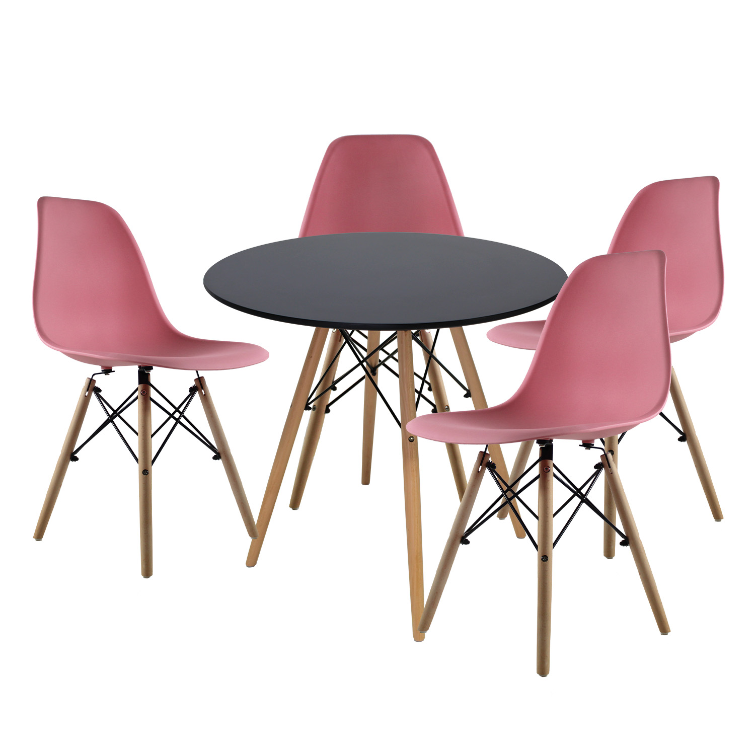 Comedor Circular Mundo In 80 cm Oslo Melamina Multicolor 4 Personas